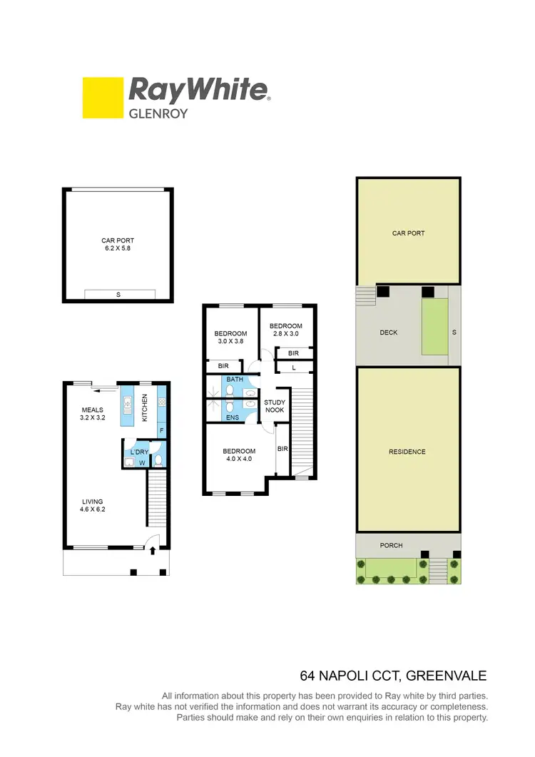 Floorplan of Homely townhouse listing, 64 Napoli Circuit, Greenvale VIC 3059