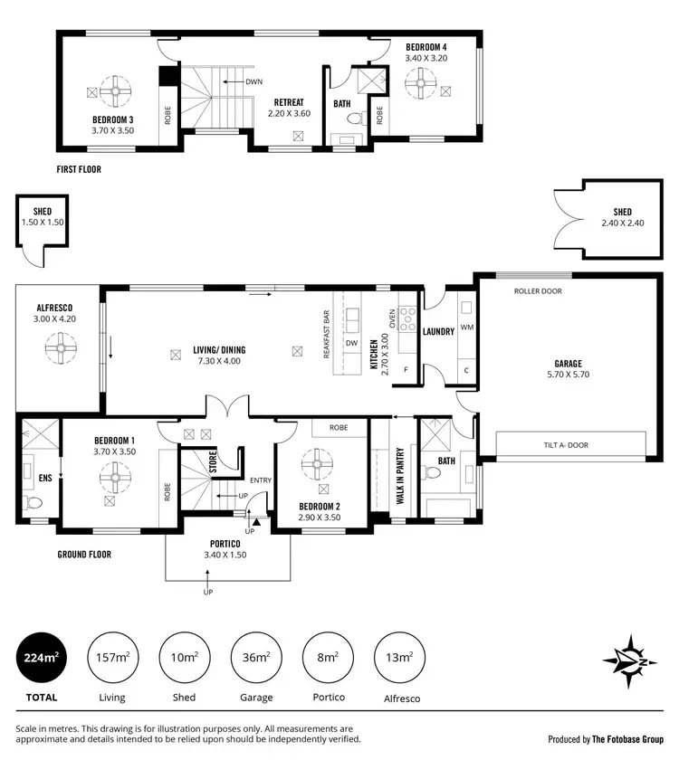 Floorplan of Homely house listing, 12 Byrness Avenue, Devon Park SA 5008