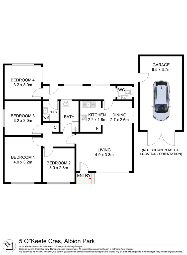 Floorplan of Homely house listing, 5 O'Keefe Crescent, Albion Park NSW 2527