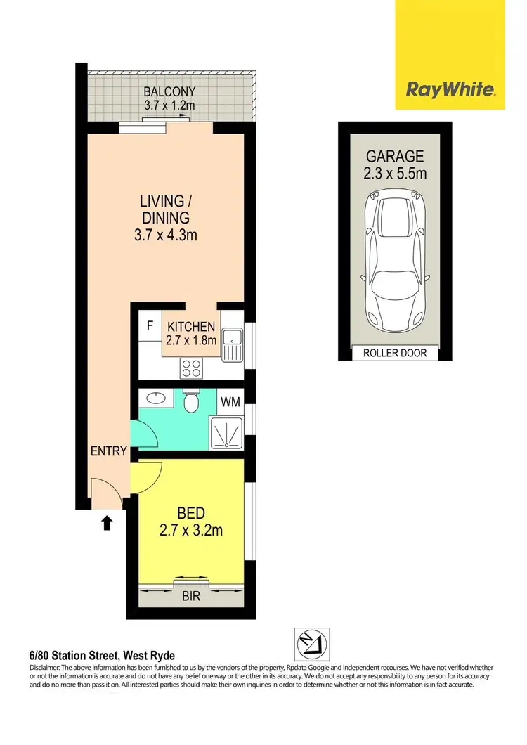 Floorplan of Homely unit listing, 6/80 Station Street, West Ryde NSW 2114