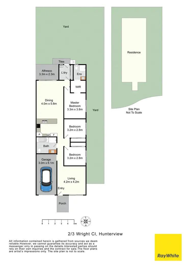 Floorplan of Homely semi-detached listing, 2/3 Wright Close, Singleton NSW 2330