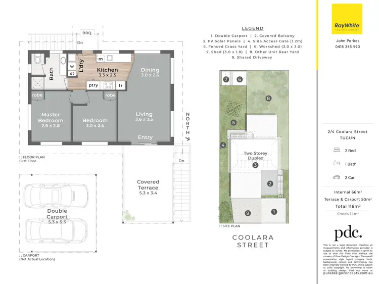 Floorplan of Homely semi-detached listing, 2/4 Coolara Street, Tugun QLD 4224