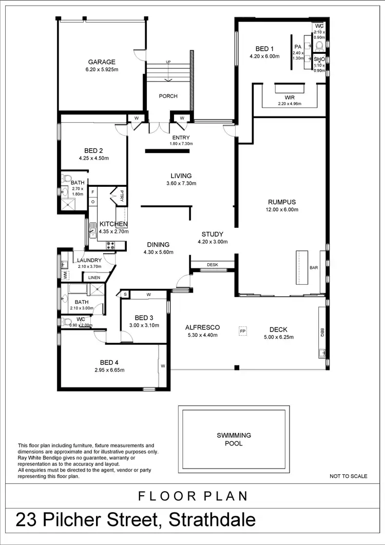 Floorplan of Homely house listing, 23 Pilcher Street, Strathdale VIC 3550