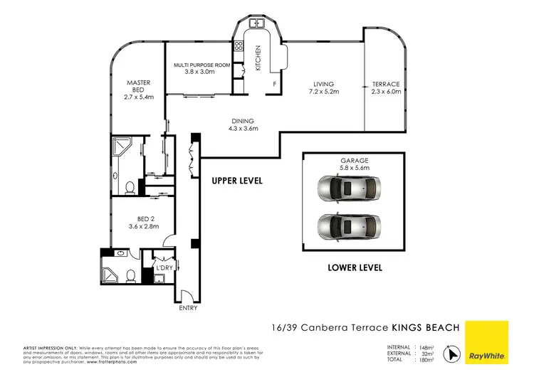 Floorplan of Homely unit listing, Unit 16/39 Canberra Terrace, Kings Beach QLD 4551