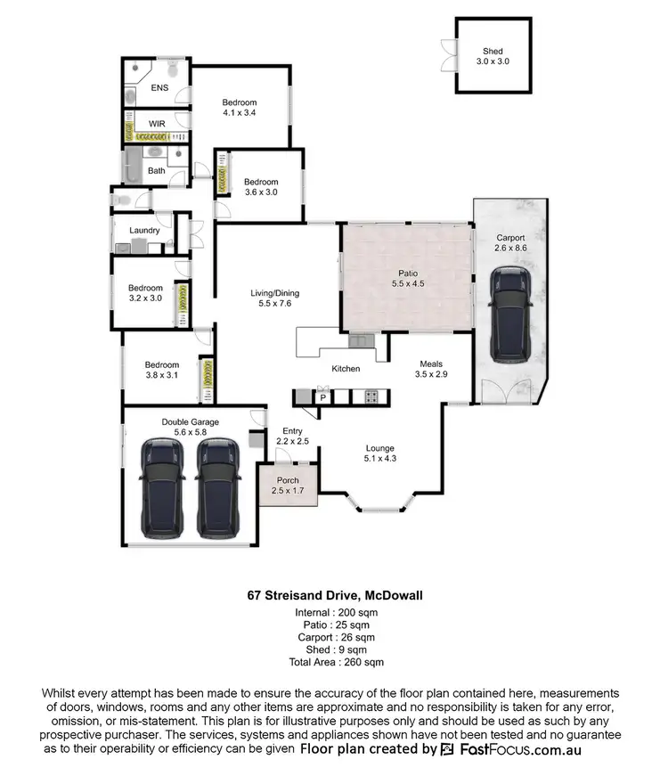 Floorplan of Homely house listing, 67 Streisand Drive, Mcdowall QLD 4053
