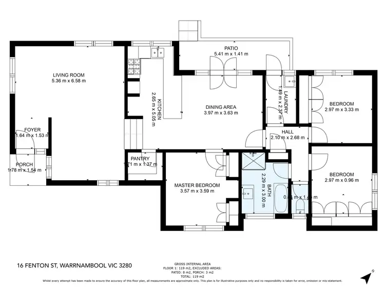 Floorplan of Homely house listing, 16 Fenton Street, Warrnambool VIC 3280