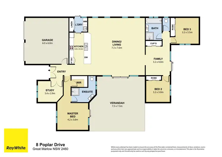 Floorplan of Homely house listing, 8 Poplar Drive, Great Marlow NSW 2460