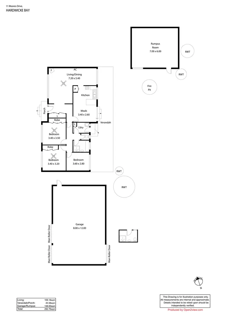 Floorplan of Homely house listing, 11 Moores Drive, Hardwicke Bay SA 5575