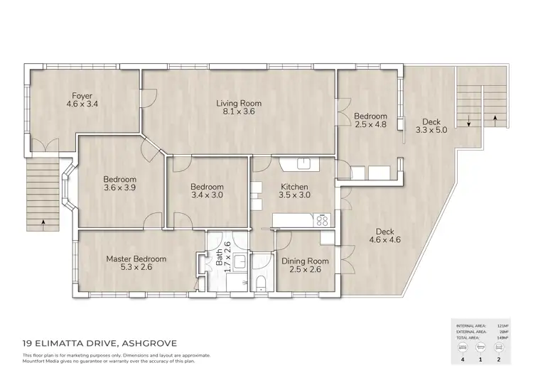Floorplan of Homely house listing, 19 Elimatta Drive, Ashgrove QLD 4060