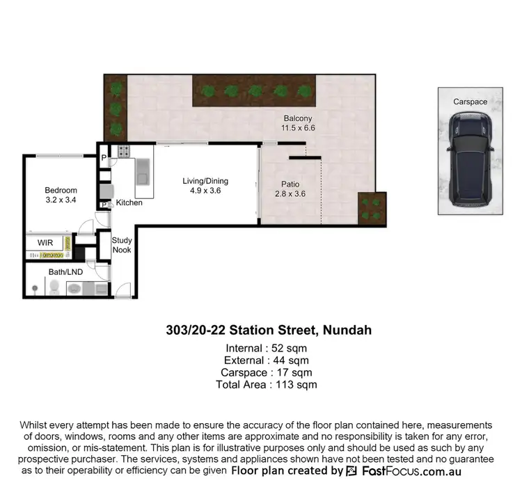 Floorplan of Homely apartment listing, 303/20-22 Station Street, Nundah QLD 4012