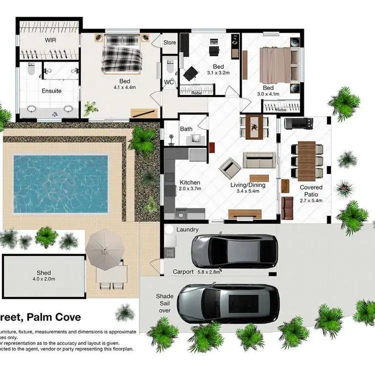 Floorplan of Homely house listing, 3 Drupa Street, Palm Cove QLD 4879