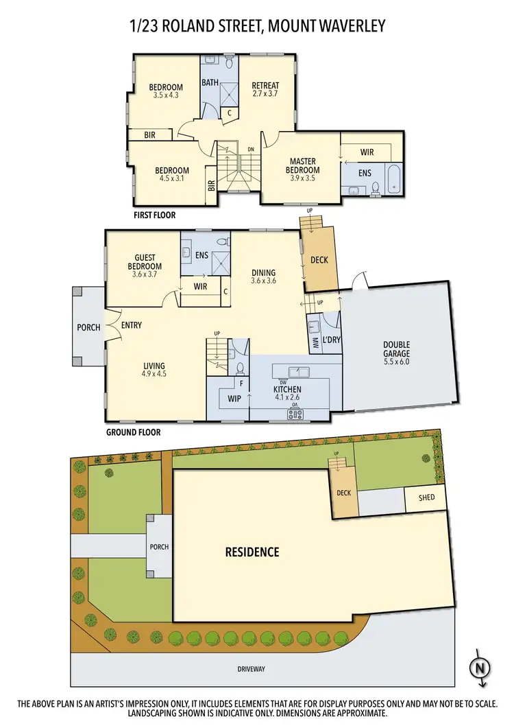 Floorplan of Homely townhouse listing, 1/23 Roland Street, Mount Waverley VIC 3149