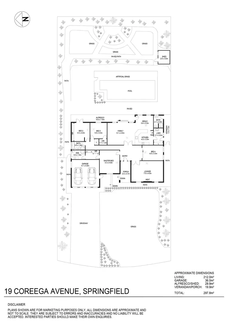 Floorplan of Homely house listing, 19 Coreega Avenue, Springfield SA 5062