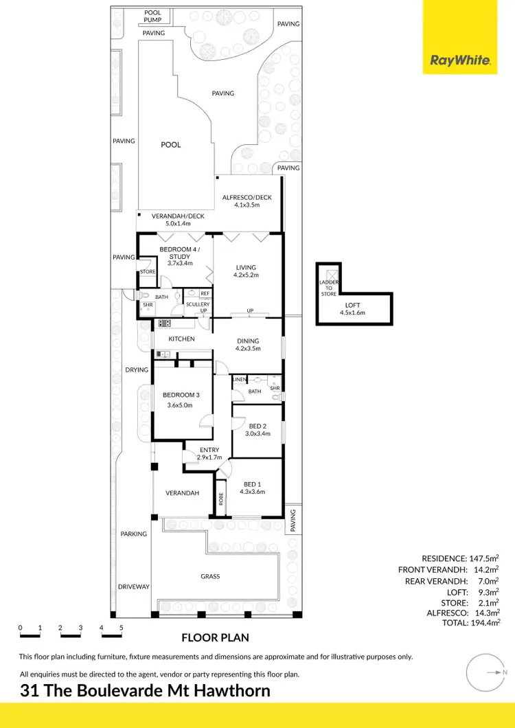 Floorplan of Homely house listing, 31 The Boulevarde, Mount Hawthorn WA 6016