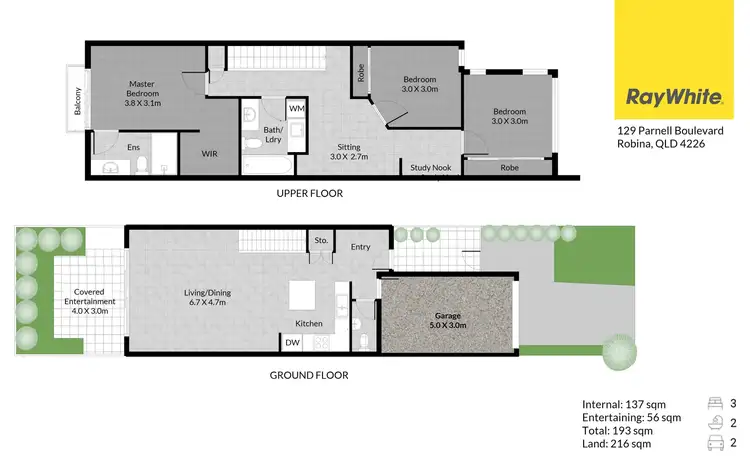 Floorplan of Homely house listing, 129 Parnell Boulevard, Robina QLD 4226