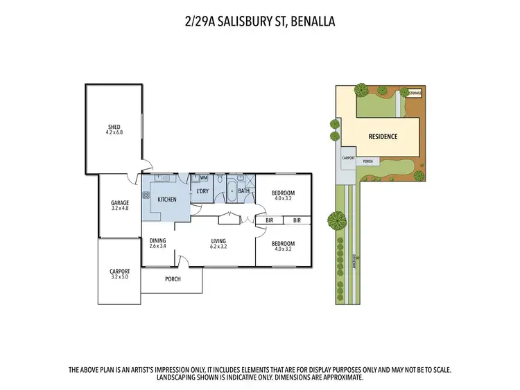 Floorplan of Homely unit listing, 2/29A Salisbury Street, Benalla VIC 3672