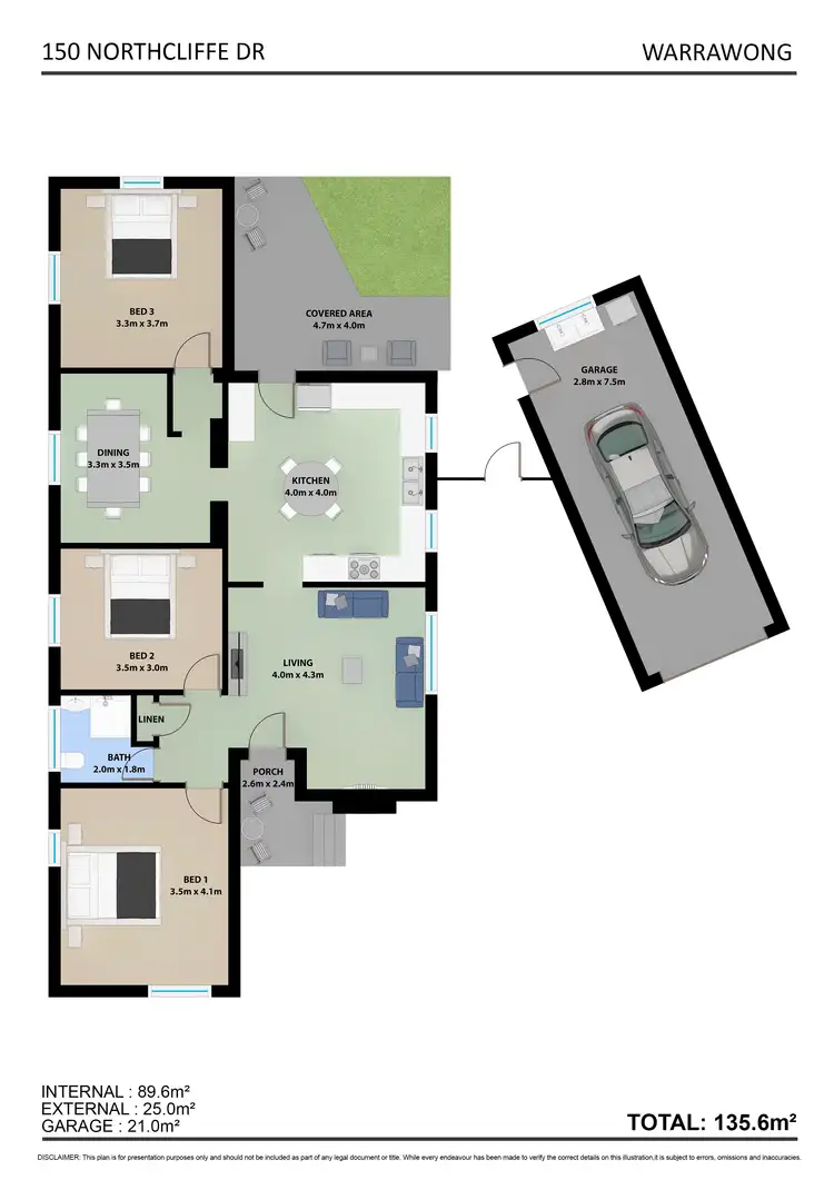 Floorplan of Homely house listing, 150 Northcliffe Drive, Warrawong NSW 2502