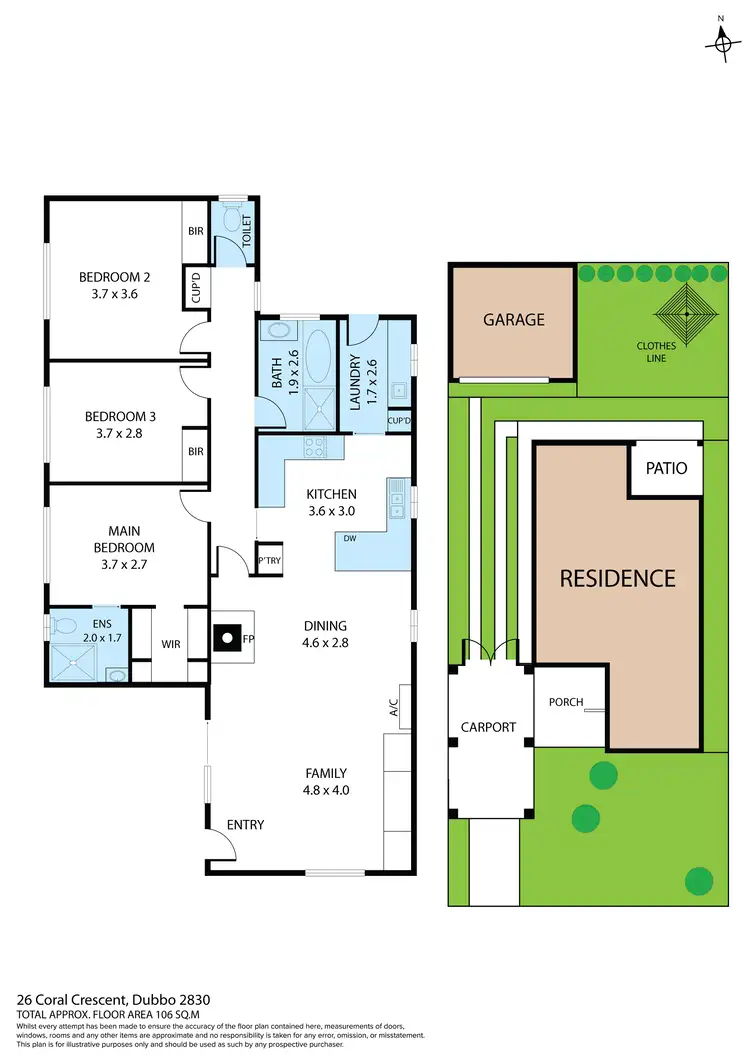 Floorplan of Homely house listing, 26 Coral Crescent, Dubbo NSW 2830