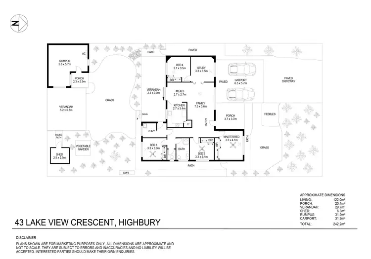 Floorplan of Homely house listing, 43 Lake View Crescent, Highbury SA 5089