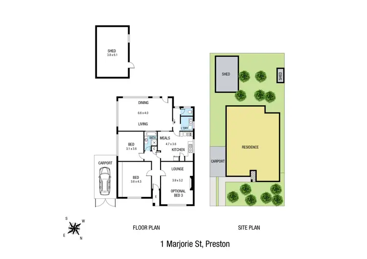 Floorplan of Homely house listing, 1 Marjorie Street, Preston VIC 3072
