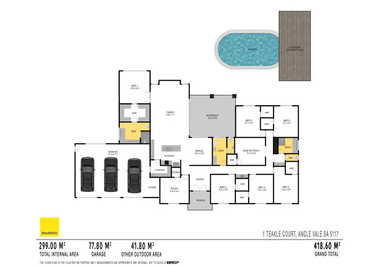 Floorplan of Homely house listing, 1 Teakle Court, Angle Vale SA 5117