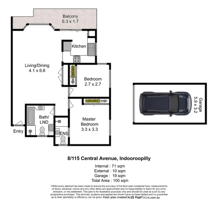 Floorplan of Homely unit listing, 8/115 Central Avenue, Indooroopilly QLD 4068