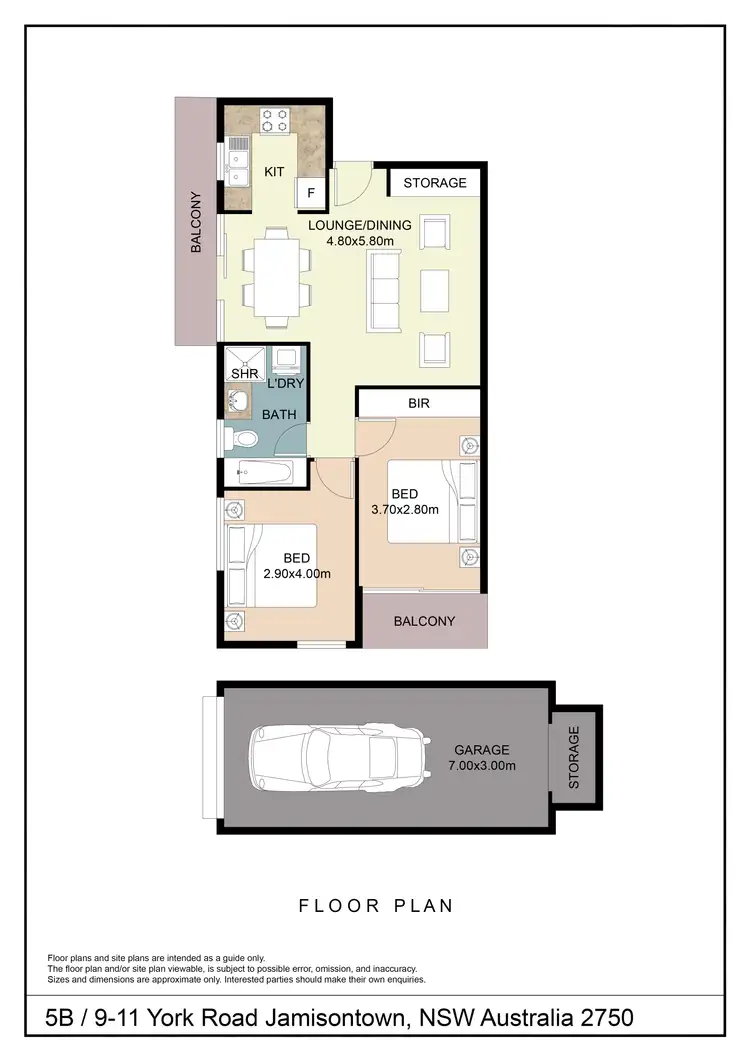 Floorplan of Homely unit listing, 5B/9-19 York Road, Jamisontown NSW 2750