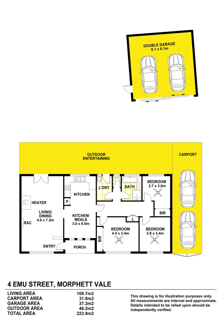 Floorplan of Homely house listing, 4 Emu Street, Morphett Vale SA 5162
