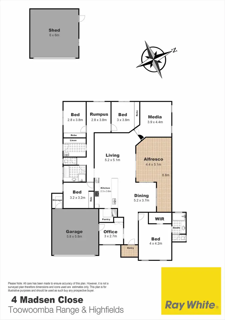 Floorplan of Homely house listing, 4 Madsen Close, Kleinton QLD 4352