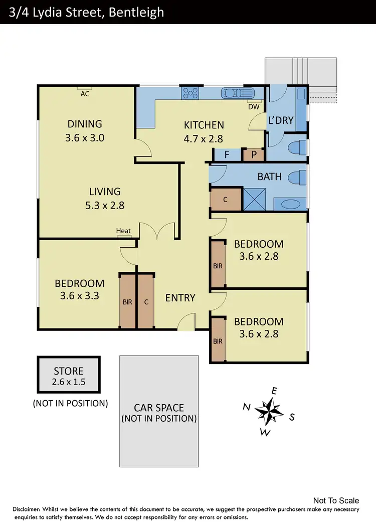 Floorplan of Homely apartment listing, 3/4 Lydia Street, Bentleigh VIC 3204