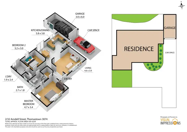 Floorplan of Homely unit listing, 2/32 Arndell Street, Thomastown VIC 3074