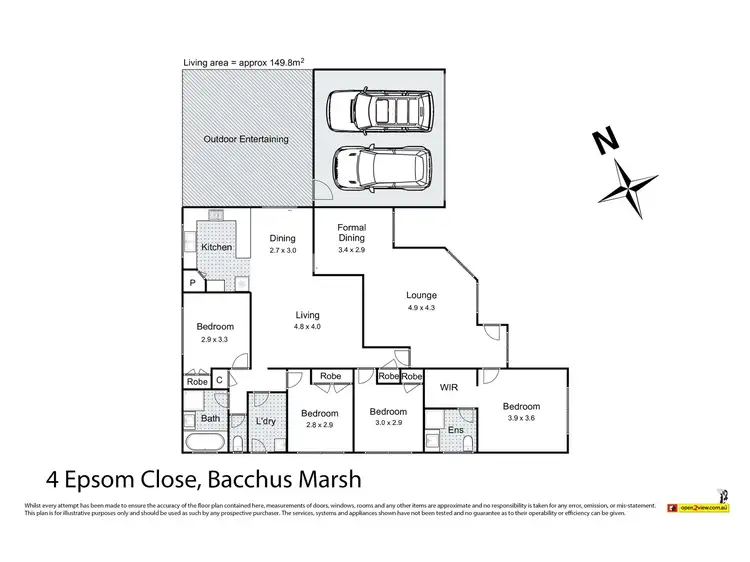 Floorplan of Homely house listing, 4 Epsom Close, Bacchus Marsh VIC 3340