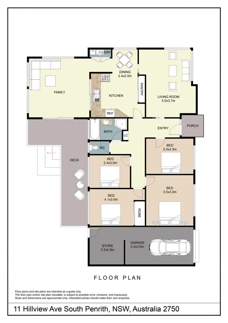 Floorplan of Homely house listing, 11 Hillview Avenue, South Penrith NSW 2750