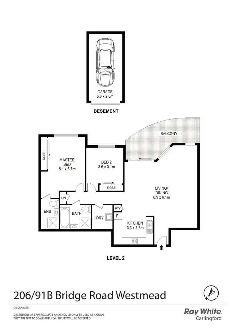 Floorplan of Homely apartment listing, 206/91B Bridge Road, Westmead NSW 2145
