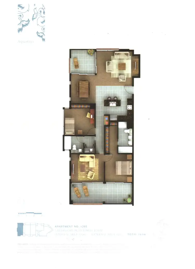Floorplan of Homely apartment listing, 1205/1 Sunset Avenue, Paradise Point QLD 4216