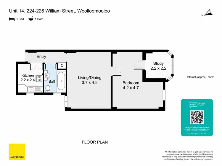 Floorplan of Homely apartment listing, 14/224-226 William Street, Woolloomooloo NSW 2011