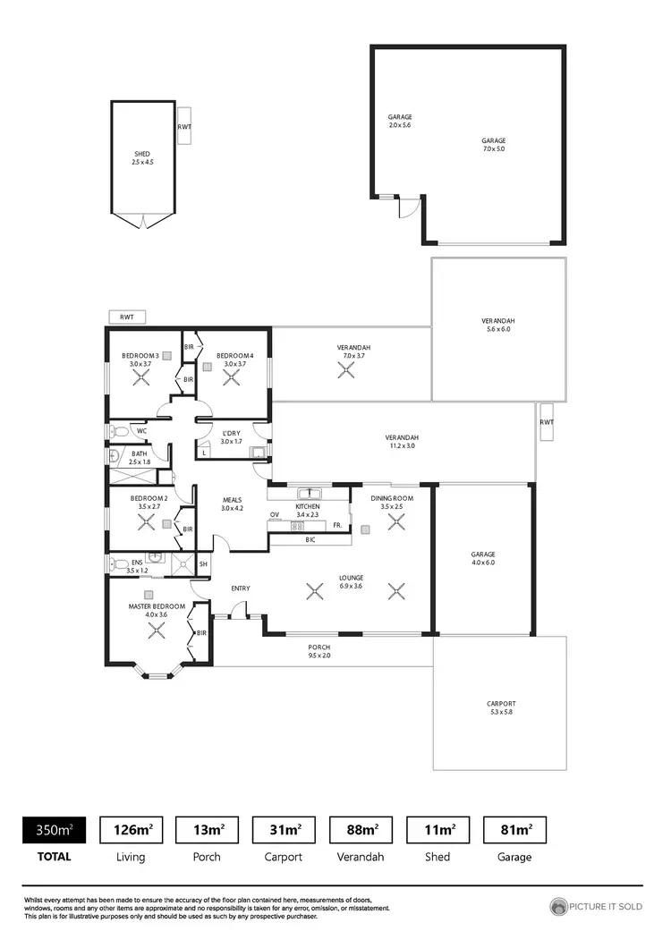 Floorplan of Homely house listing, 24 Sierra Avenue, Grange SA 5022