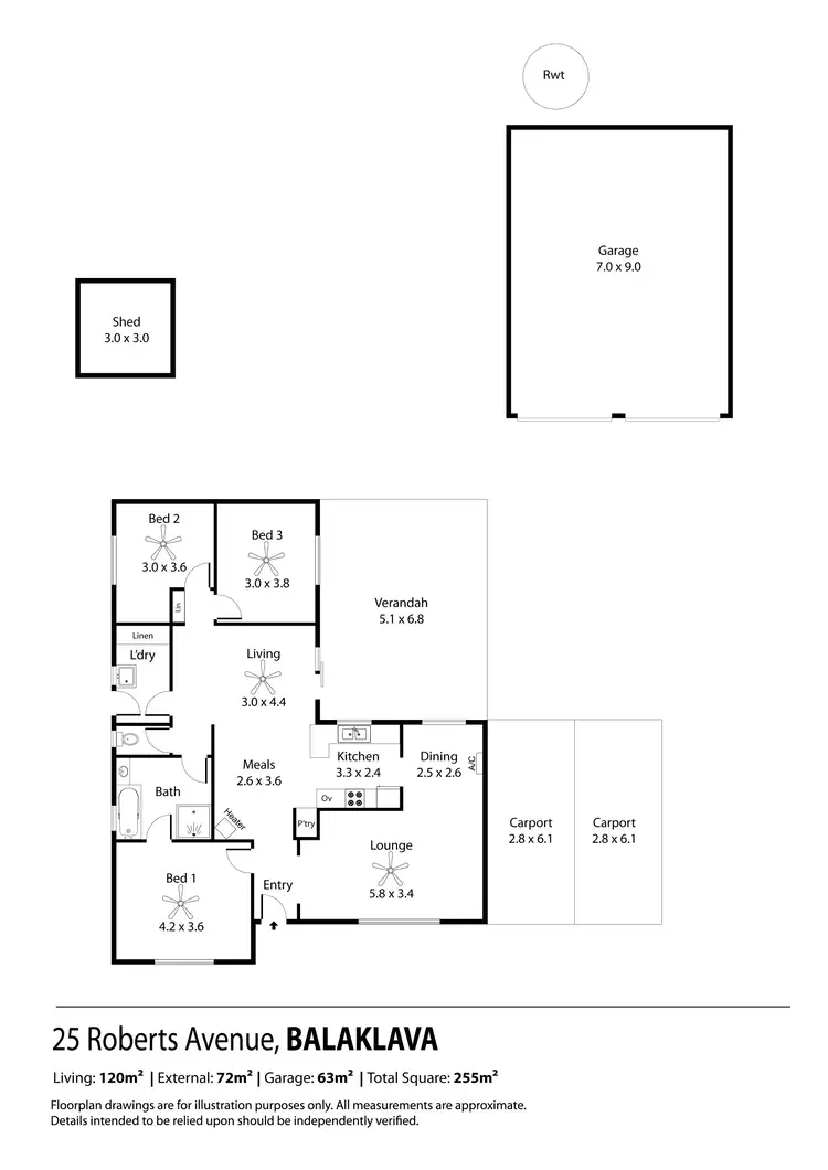 Floorplan of Homely house listing, 25 Roberts Avenue, Balaklava SA 5461