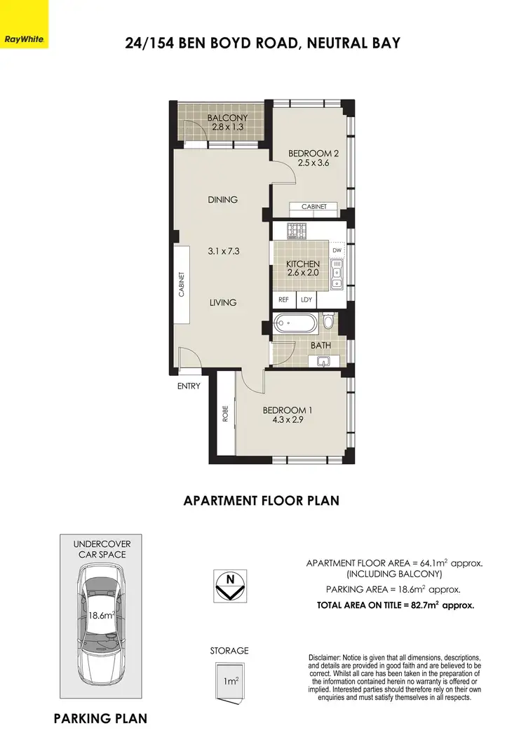 Floorplan of Homely apartment listing, 24/154 Ben Boyd Road, Neutral Bay NSW 2089
