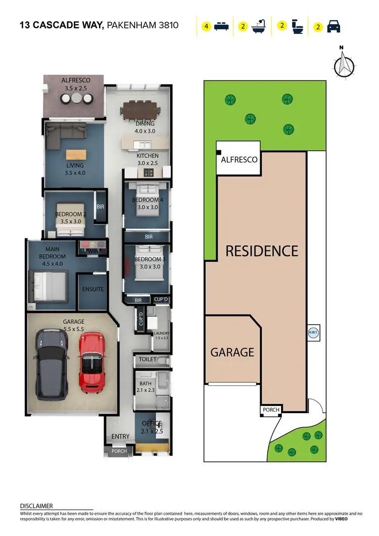 Floorplan of Homely house listing, 13 Cascade Way, Pakenham VIC 3810