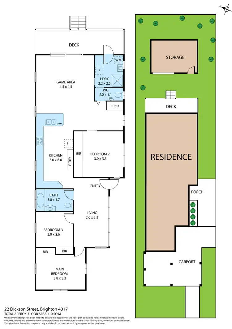 Floorplan of Homely house listing, 22 Dickson Street, Brighton QLD 4017
