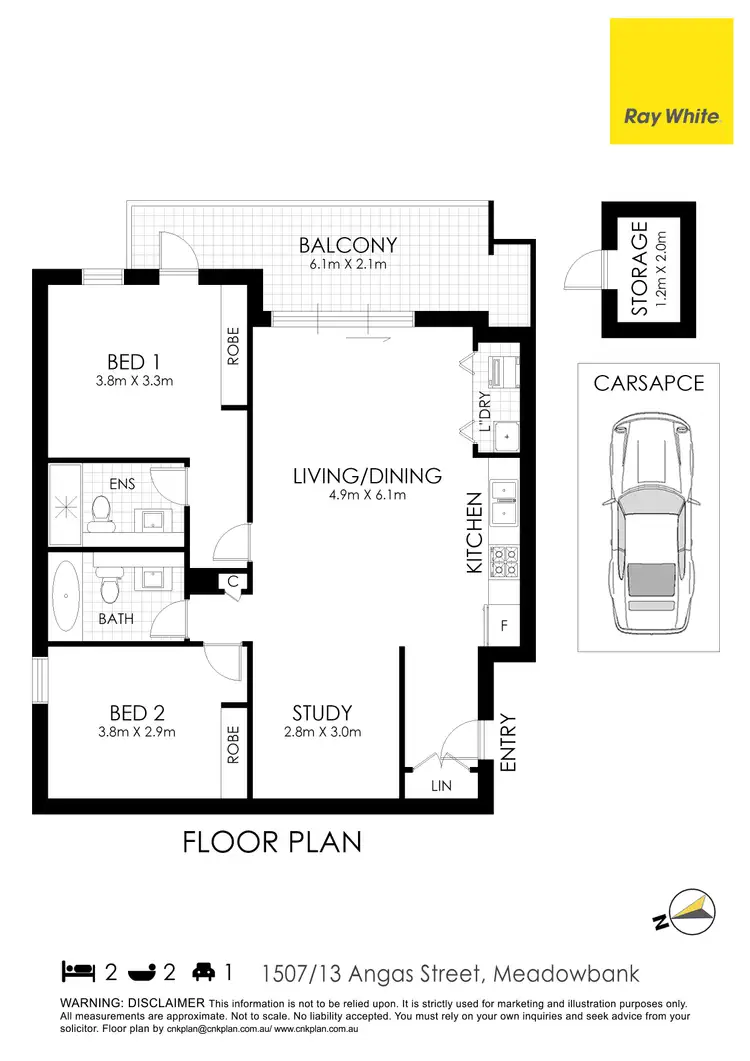 Floorplan of Homely apartment listing, 1507/13 Angas Street, Meadowbank NSW 2114