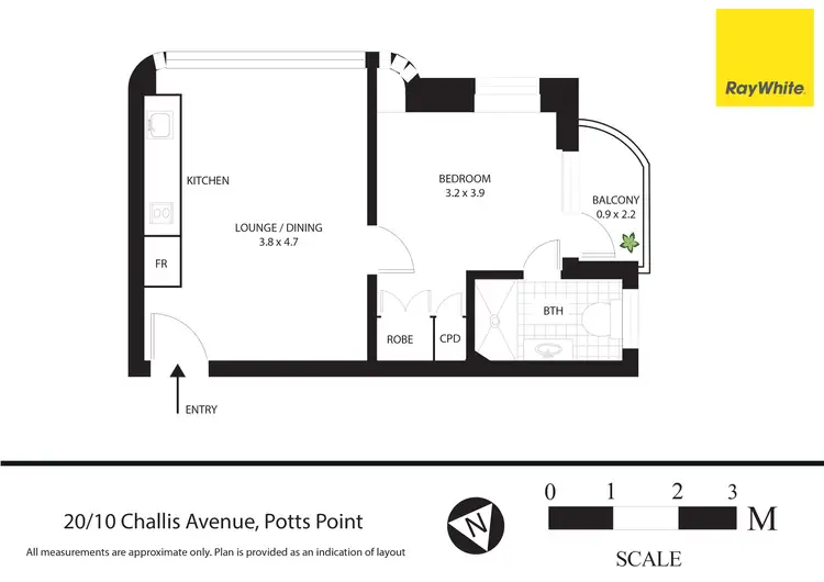 Floorplan of Homely apartment listing, 20/10 Challis Avenue, Potts Point NSW 2011