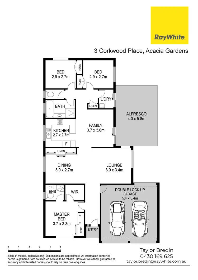 Floorplan of Homely house listing, 3 Corkwood Place, Acacia Gardens NSW 2763