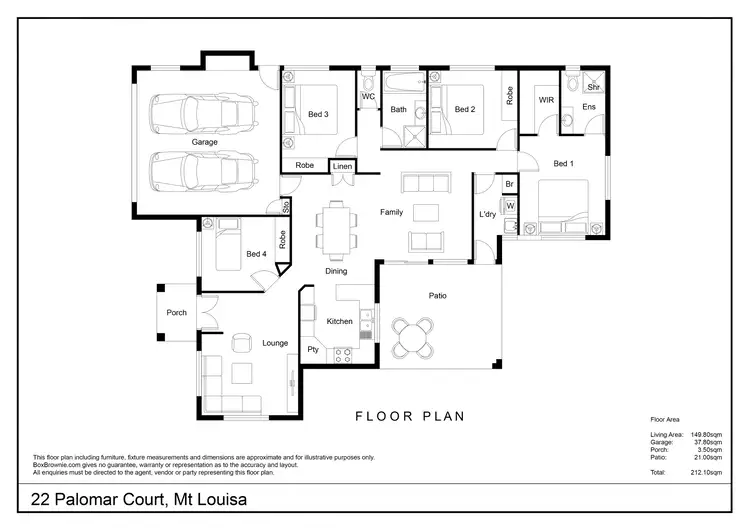 Floorplan of Homely house listing, 22 Palomar Court, Mount Louisa QLD 4814