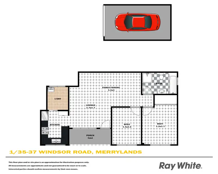 Floorplan of Homely unit listing, 1/35-37 Windsor Road, Merrylands NSW 2160