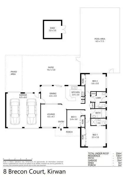 Floorplan of Homely house listing, 8 Brecon Court, Kirwan QLD 4817