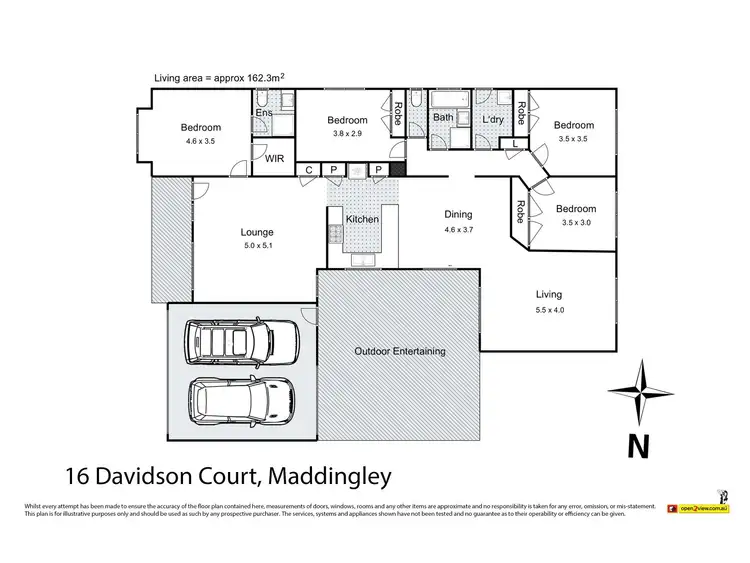 Floorplan of Homely house listing, 16 Davison Court, Maddingley VIC 3340