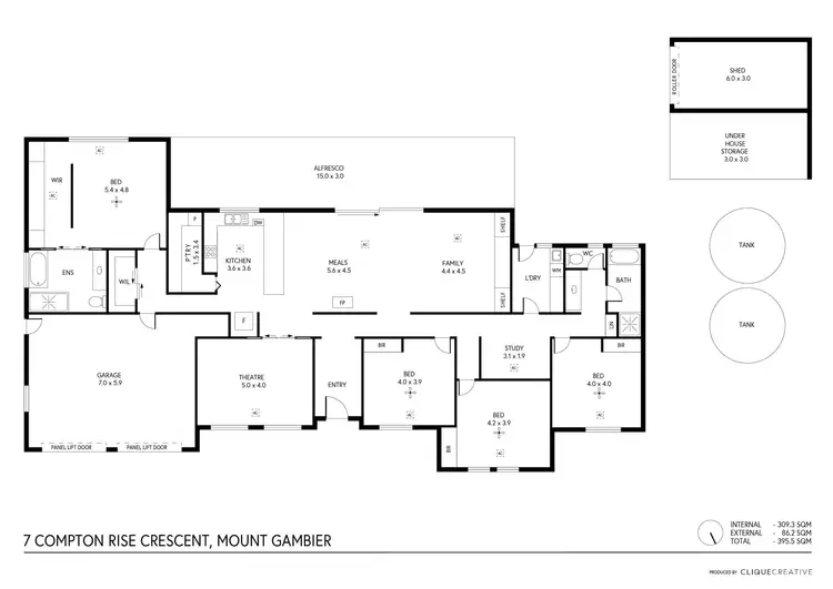 Floorplan of Homely house listing, 7 Compton Rise Crescent, Suttontown SA 5291