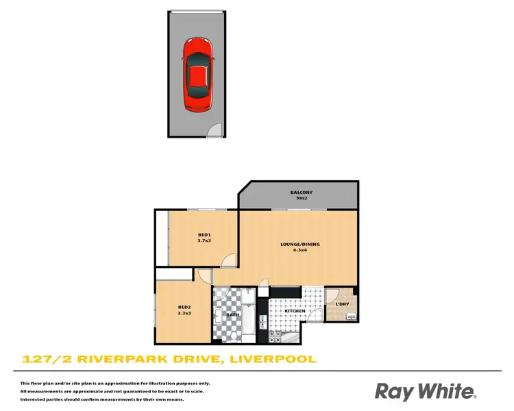 Floorplan of Homely unit listing, 127/2 Riverpark Drive, Liverpool NSW 2170